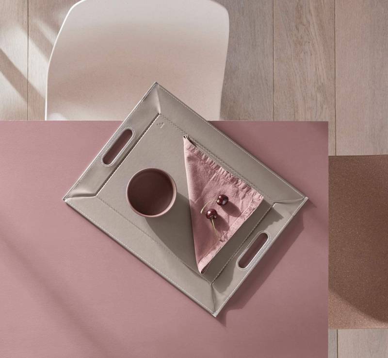 plateaux/sets de table réversibles en vinyle imitation cuir