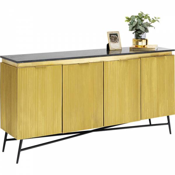 BUFFET GOLD BOIS MASSIF ET MARBRE